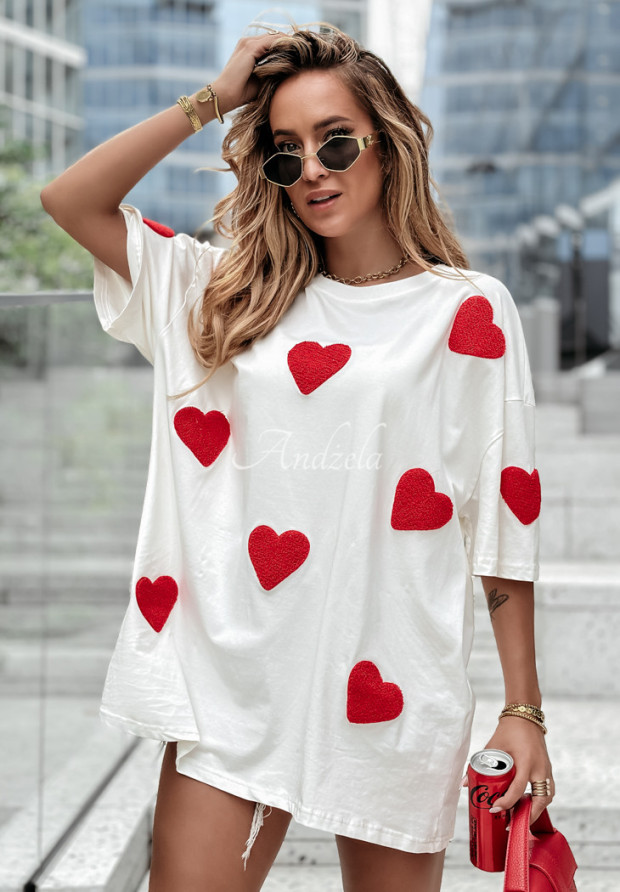 Tricou Full Of Love cu inimioare