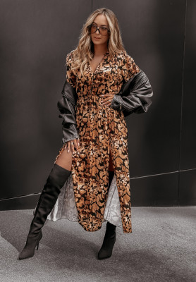 Wzorzysta Rochie Feral Finesse camel