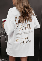 Tricou z nadrukiem Miss City Limited Alb