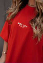 Tricou z nadrukiem Miss City Limited roșu