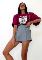 Tricou oversize La Milla Girl Boss burgundowy