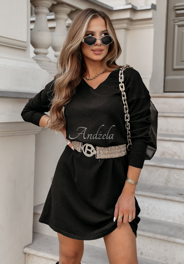 Rochie tricotată Madame Flirty cu curea