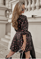 Kwiecista Rochie mini Mirabilis negru-roz