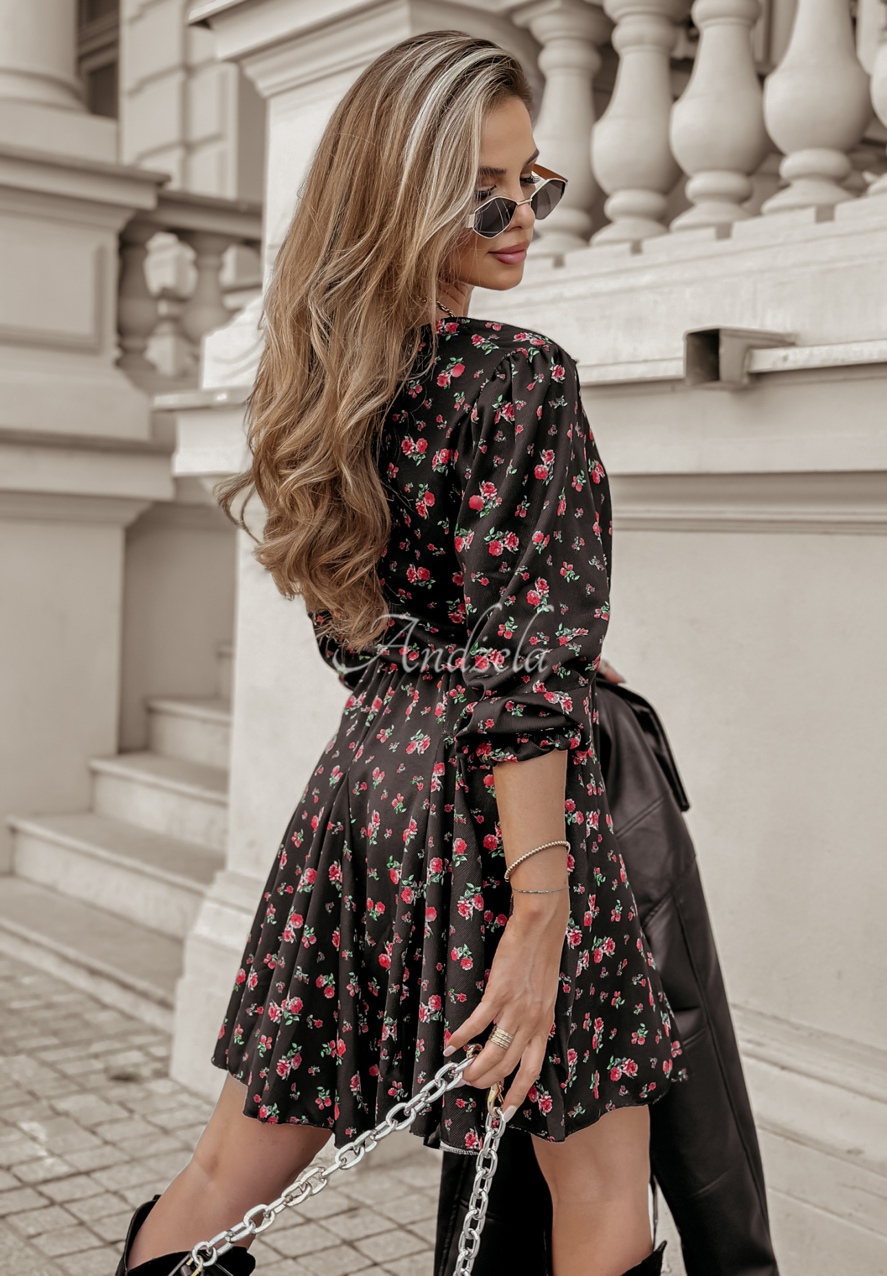 Rochie mini Mirabilis cu imprimeu floral