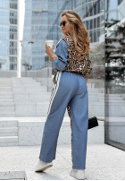 Compleu Hanorac i Pantaloni wide leg Zaiden cu model tip panteră