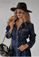 din denim Rochie Mayra ciemnoniebieska