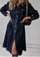 din denim Rochie Mayra ciemnoniebieska