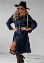 din denim Rochie Mayra ciemnoniebieska