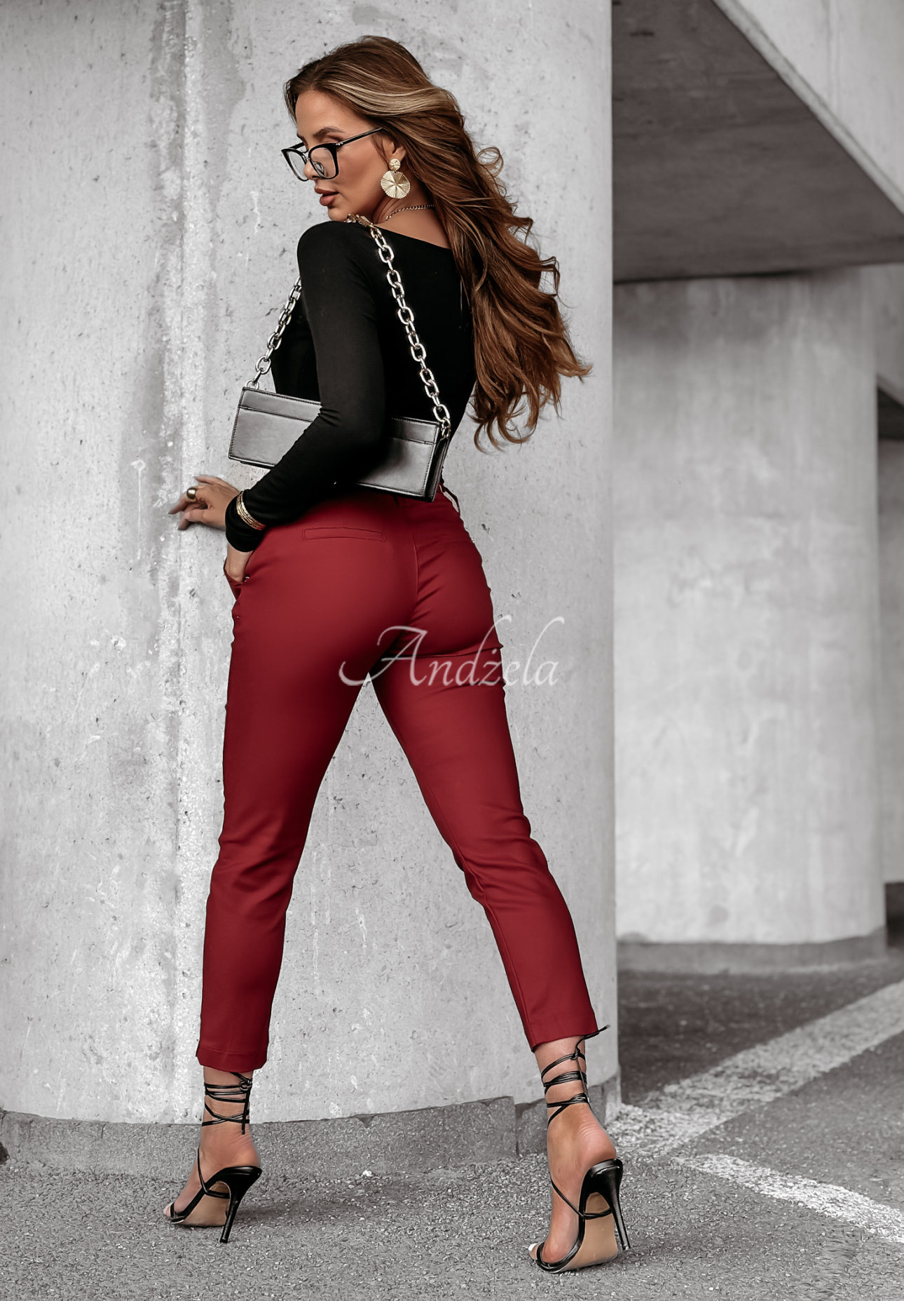 Pantaloni cu curea Choose Joy