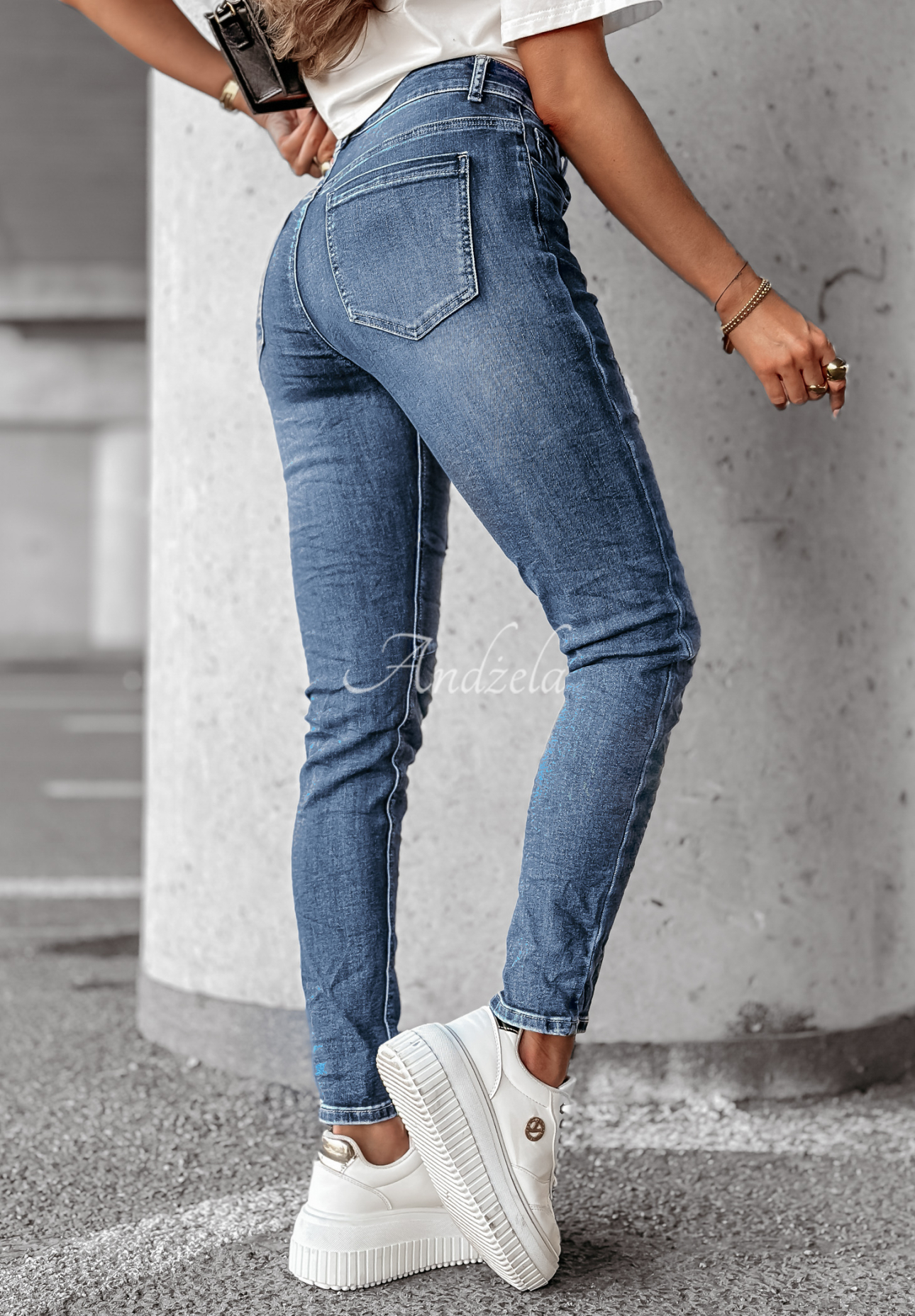 Blugi din denim Women With Vision cu aplicații