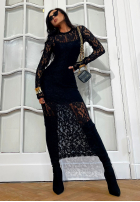 Koronkowa Rochie maxi La Milla By My Choice negru