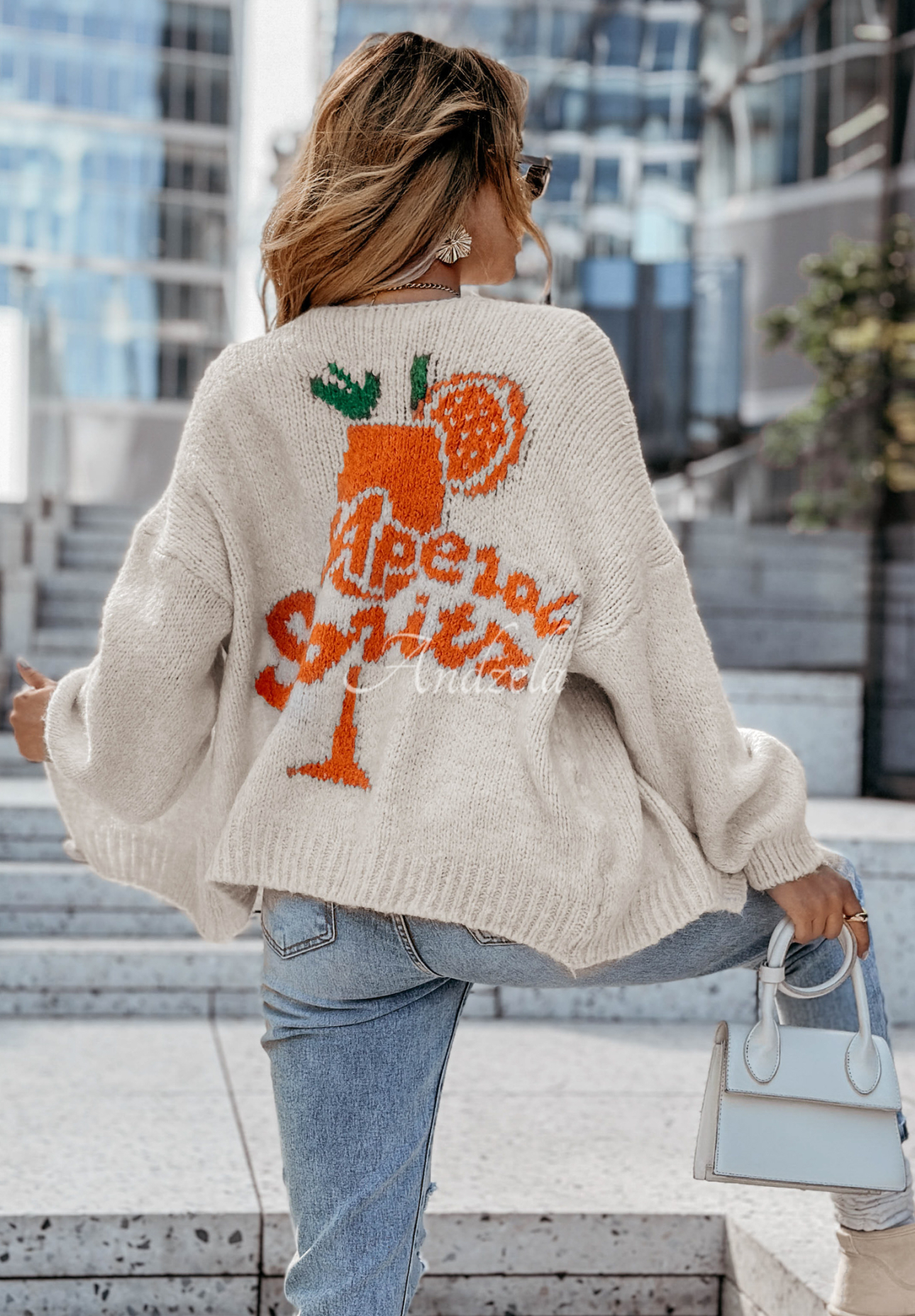 Cardigan oversize Aperol Spritz