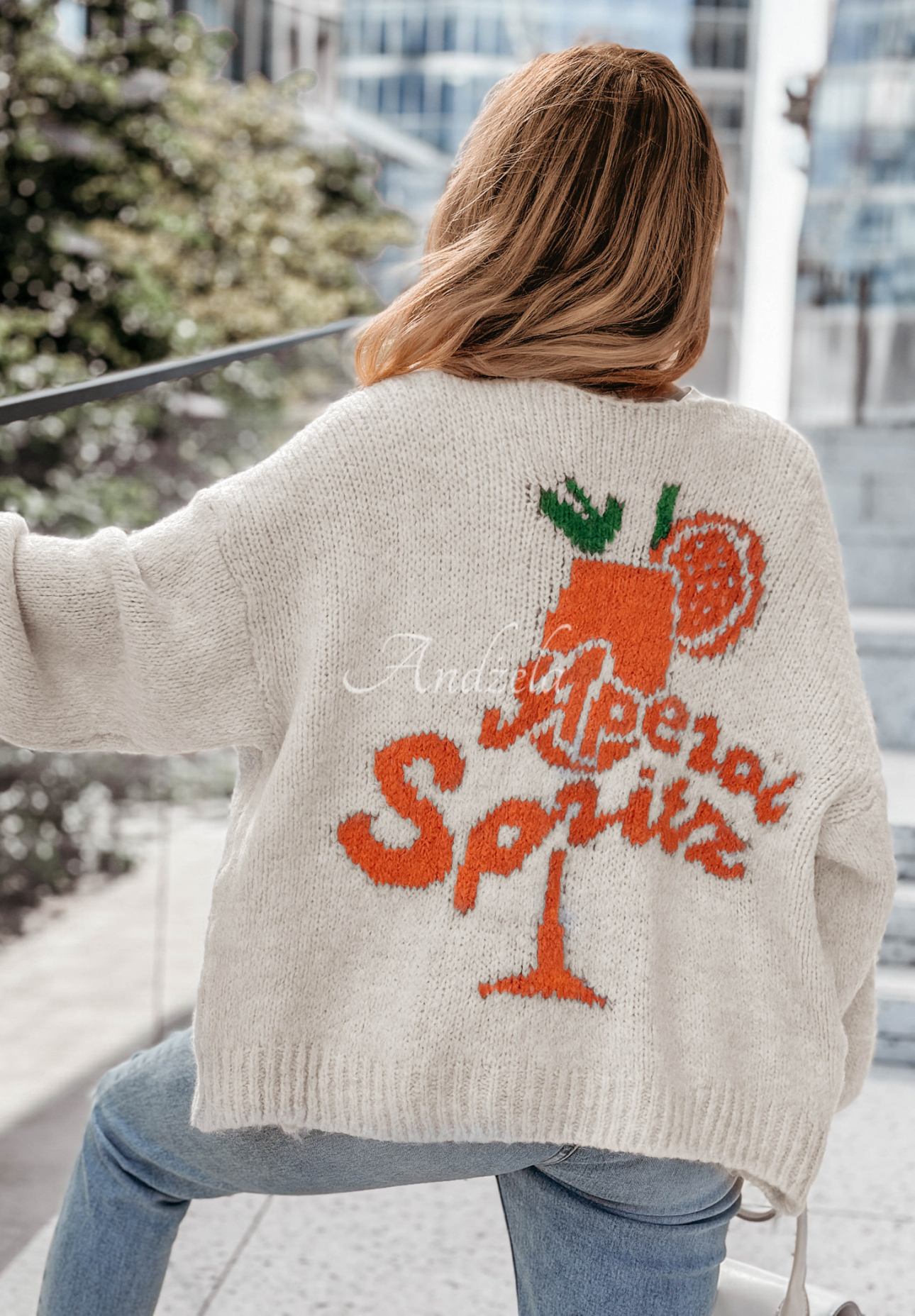 Cardigan oversize Aperol Spritz