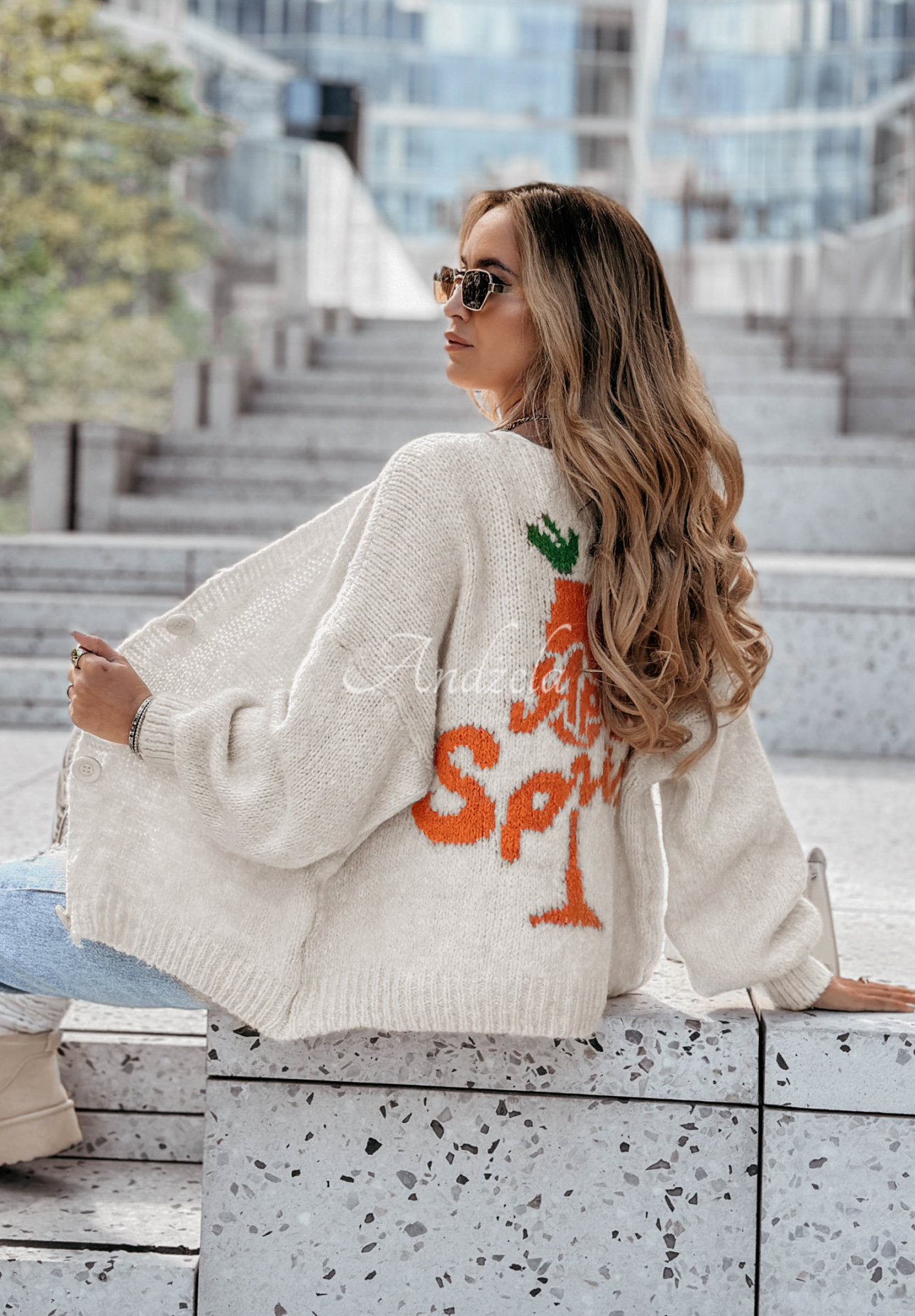 Cardigan oversize Aperol Spritz