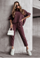 Hanorac oversize Everyday Style burgundowa