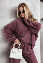 Hanorac oversize Everyday Style burgundowa