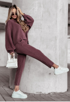 Hanorac oversize Everyday Style burgundowa