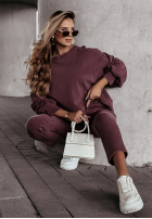 Hanorac oversize Everyday Style burgundowa