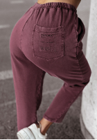 Pantaloni dresowe Everyday Style burgundowe