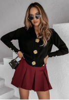 Krótki Cardigan z ozdobnymi guzikami Timeless Perfection negru