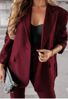 Sacou oversize First Class burgundowa