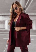 Sacou oversize First Class burgundowa