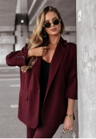 Sacou oversize First Class burgundowa