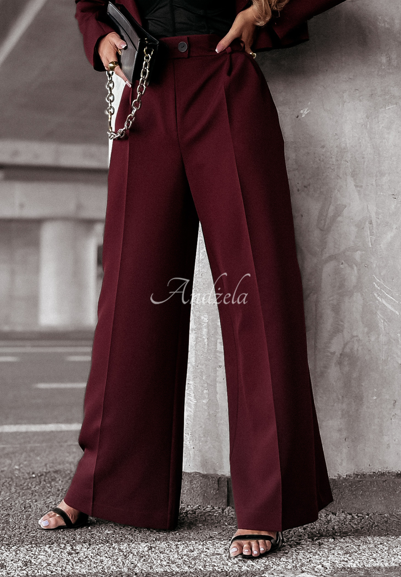 Pantaloni eleganți wide leg First Class