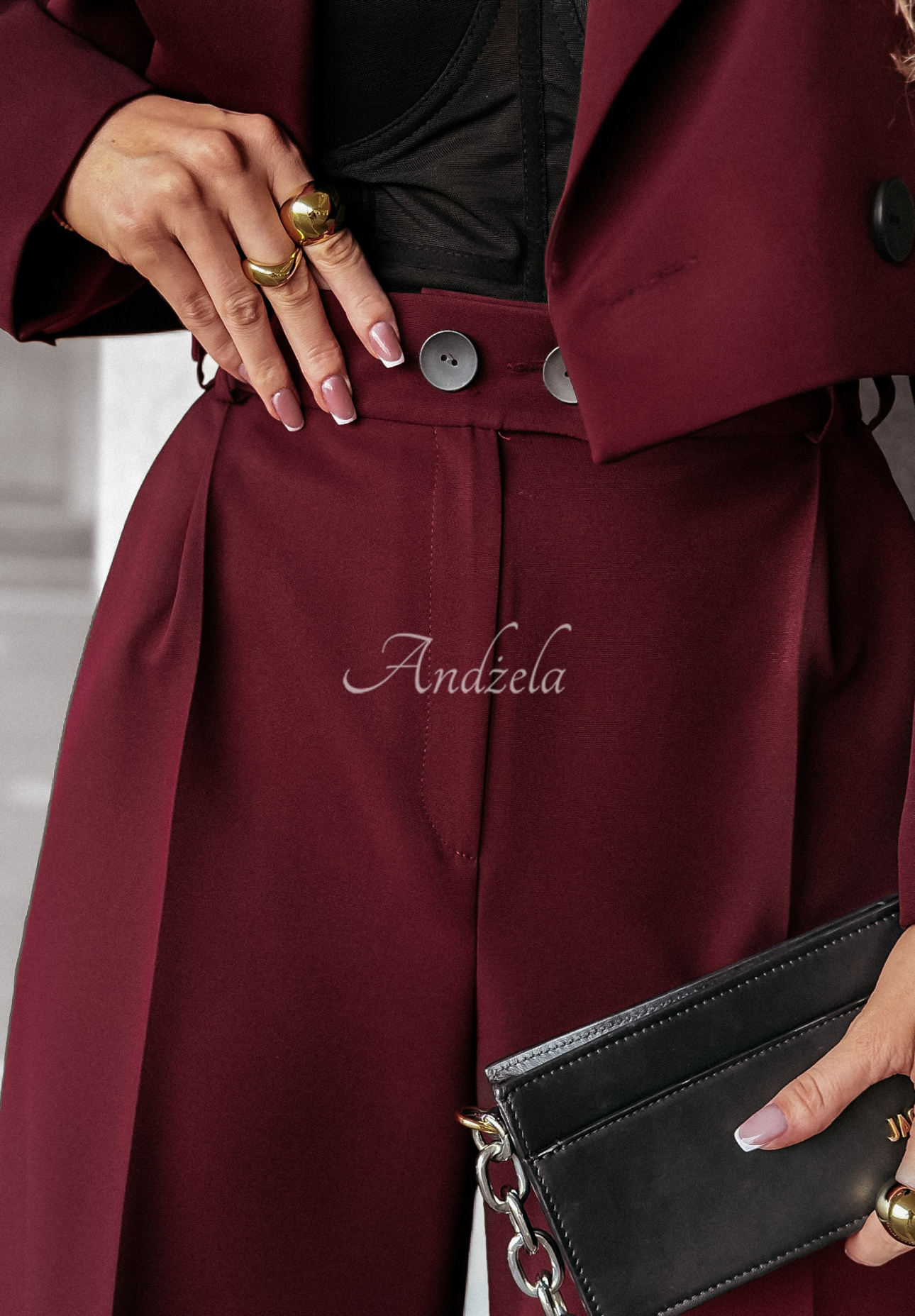 Pantaloni eleganți wide leg First Class