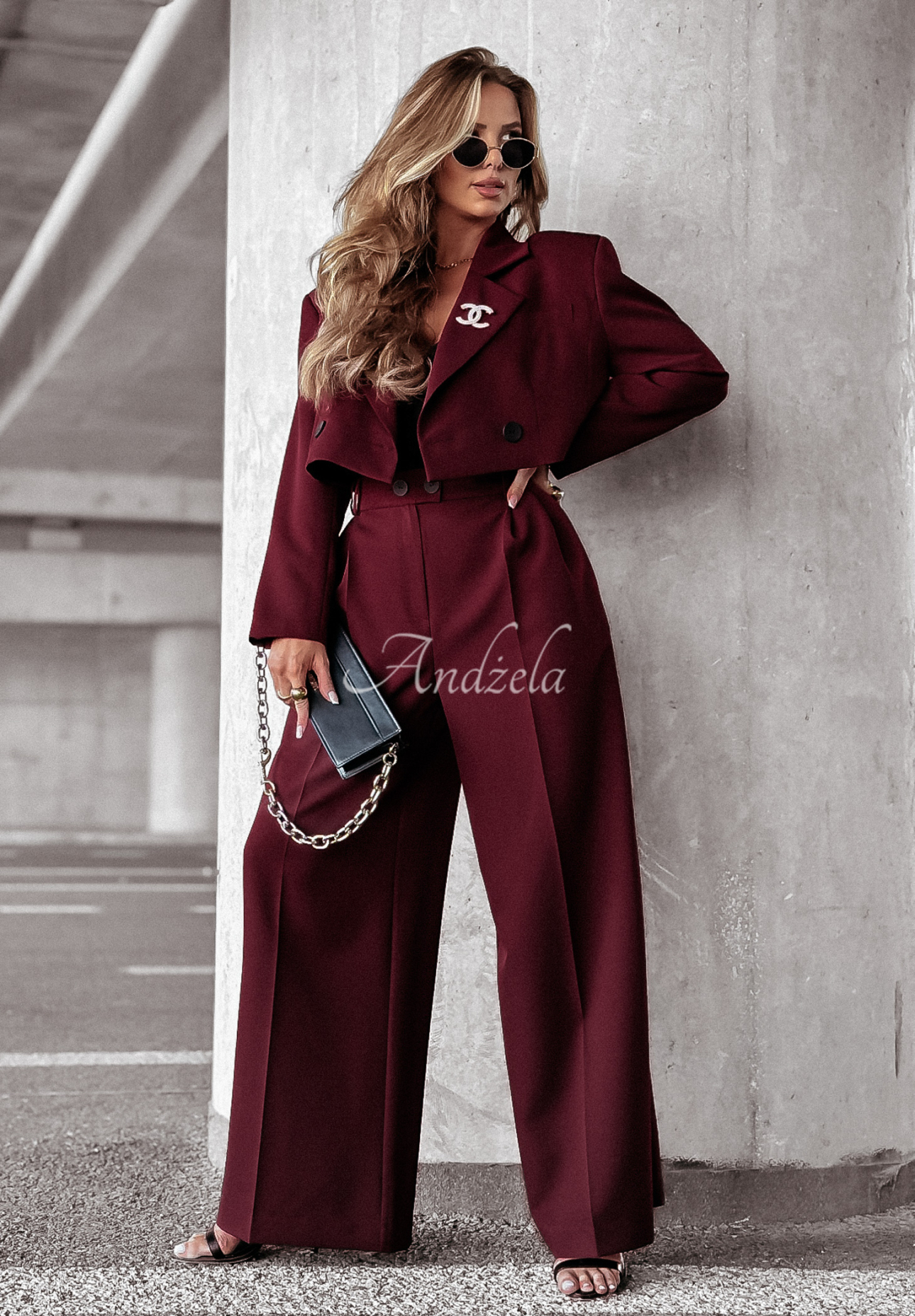 Pantaloni eleganți wide leg First Class