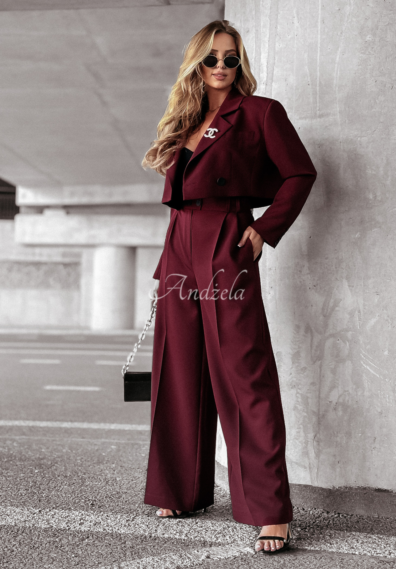 Pantaloni eleganți wide leg First Class