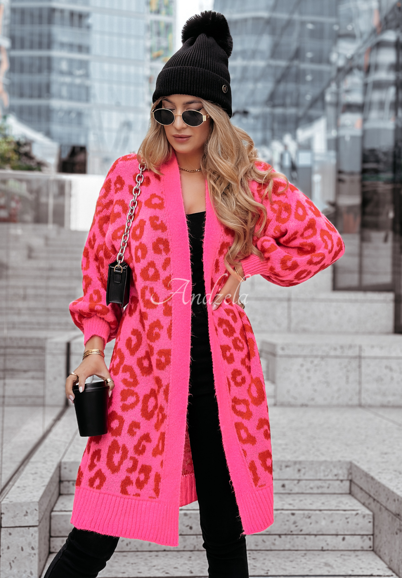 Cardigan cu imprimeu leopard Girly Chic