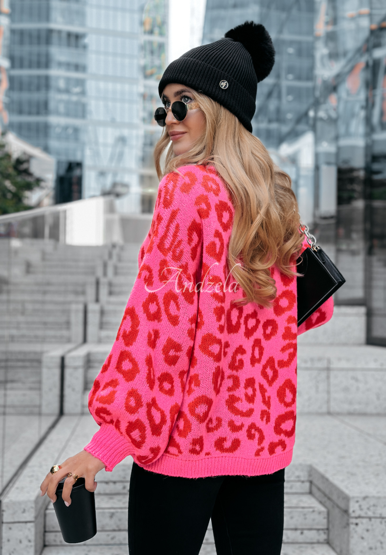 Pulover cu imprimeu leopard Girly Chic