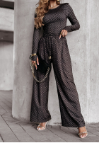 Cu modele Pantaloni Elegant Excellence negre