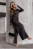 Cu modele Pantaloni Elegant Excellence negre