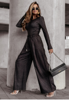 Cu modele Pantaloni Elegant Excellence negre