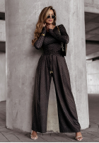 Cu modele Pantaloni Elegant Excellence negre