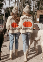 Krótki Cardigan Hello Pumpkin bej