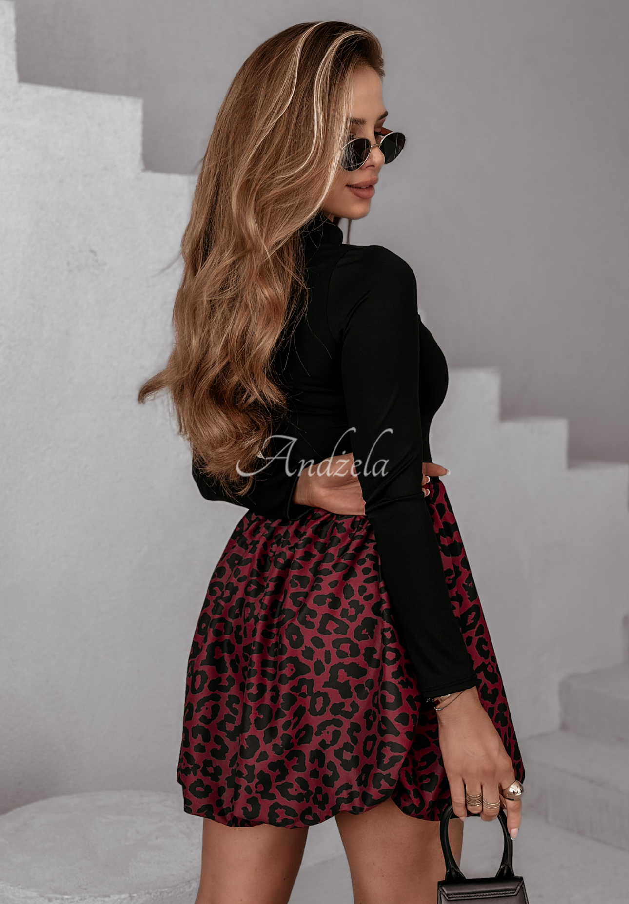 Rochie bomber Finding Yourself cu imprimeu leopard