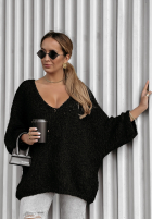 Pulover oversize Cloudlike negru