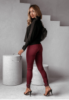 Pantaloni din denim What You Want burgundowe