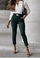 din material textil Pantaloni Pretty On Point verde sticlă