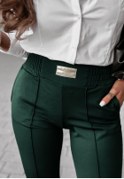 din material textil Pantaloni Pretty On Point verde sticlă