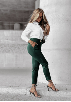 din material textil Pantaloni Pretty On Point verde sticlă