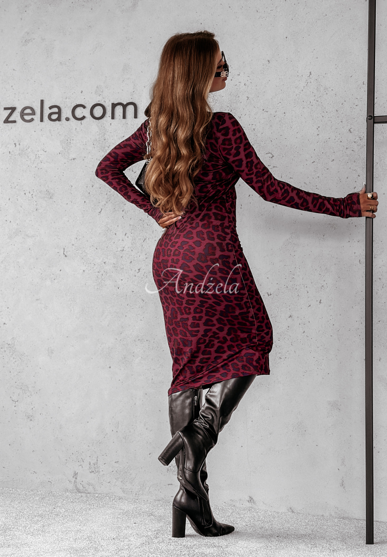 Rochie mulată Love Letters cu imprimeu leopard