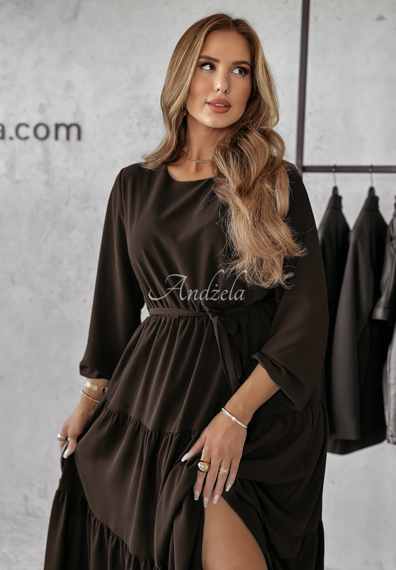 Rochie midi cu volănașe Different Person