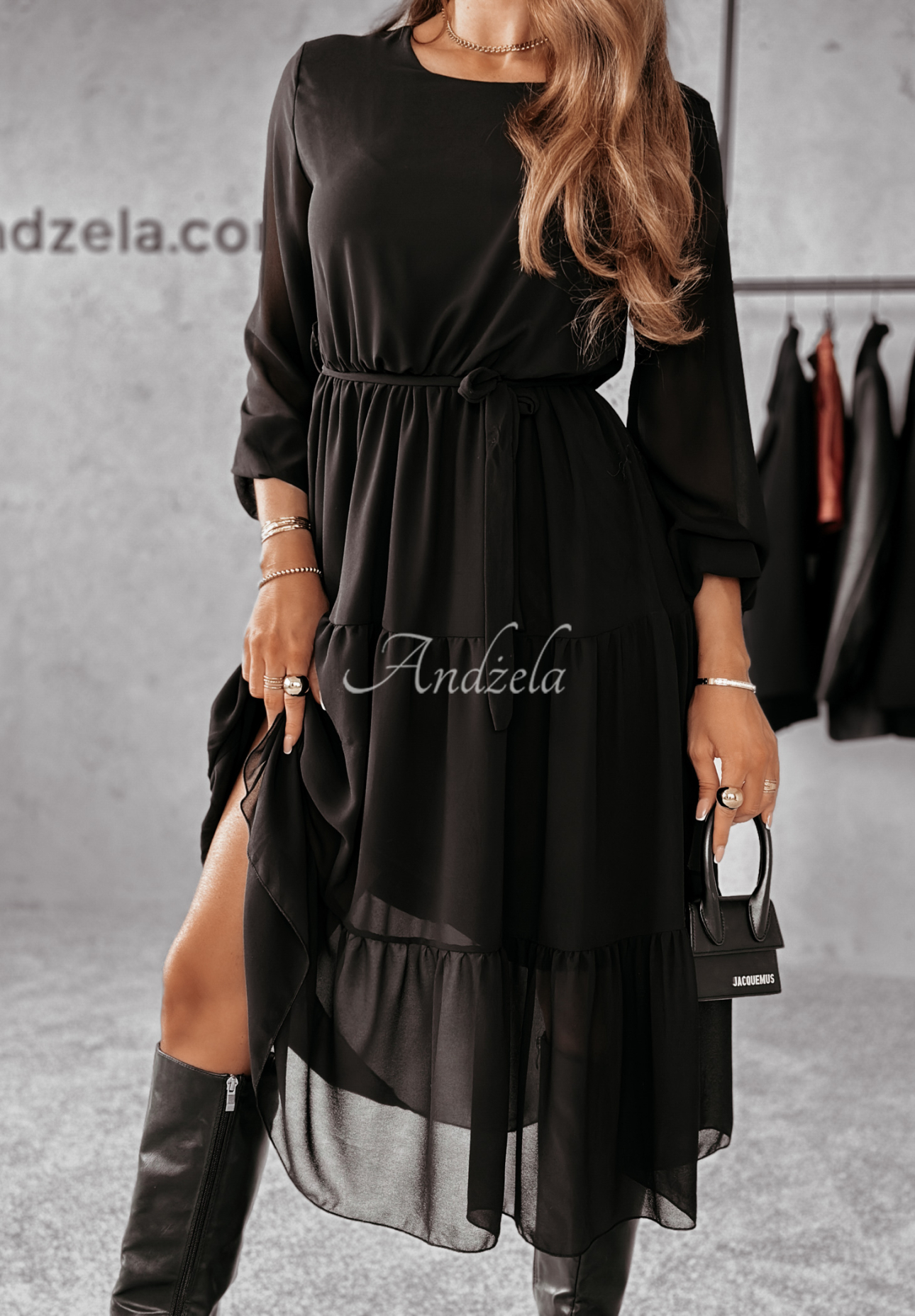 Rochie midi cu volănașe Different Person