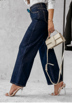 Pantaloni din denim wide leg Sky Is The Limit bluemarin