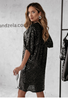 Cekinowa Rochie mini Midnight Allure negru