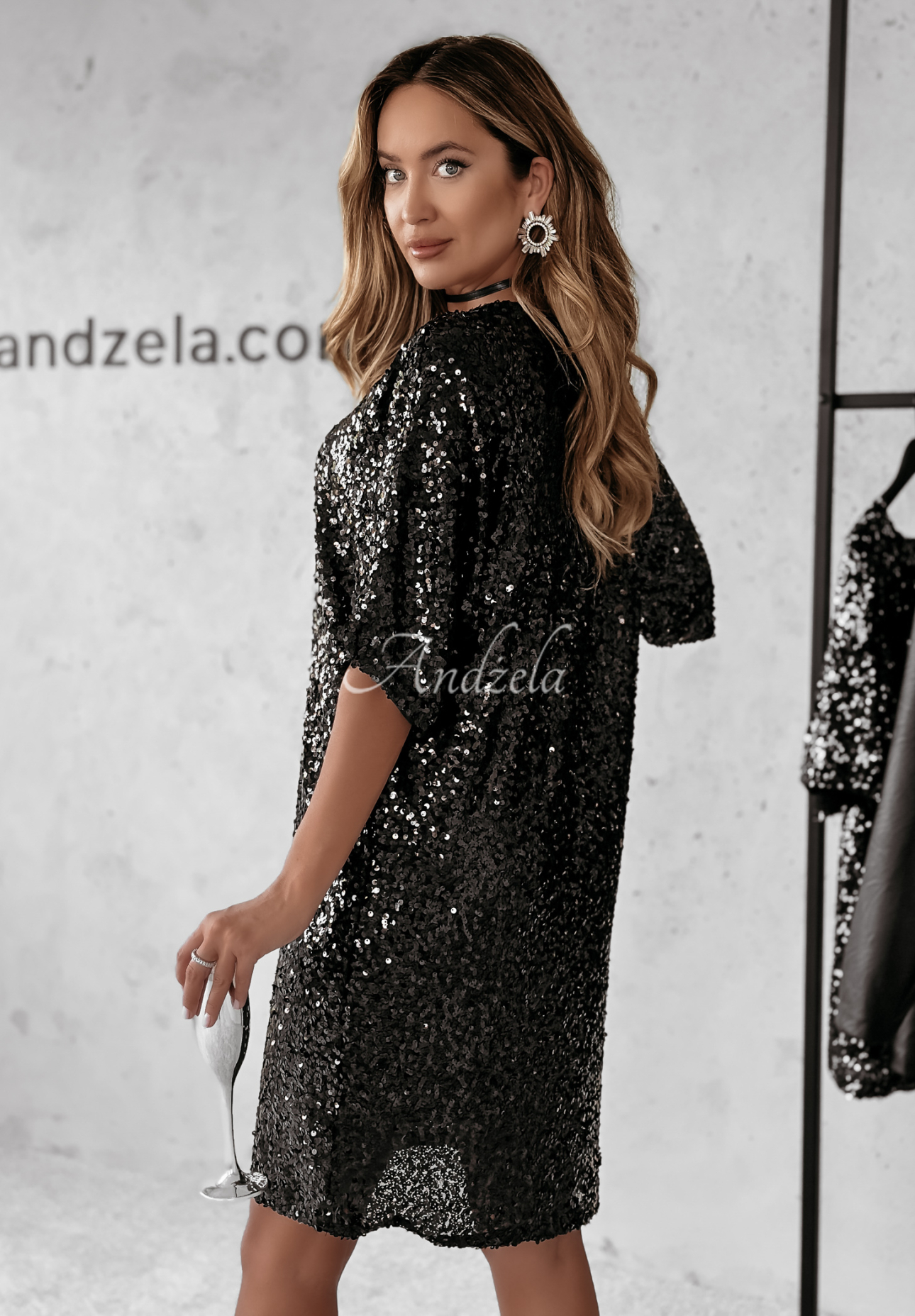 Rochie din paiete Midnight Allure